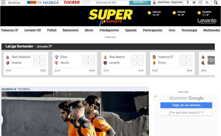 Spain newspapers 63 Super Deporte website