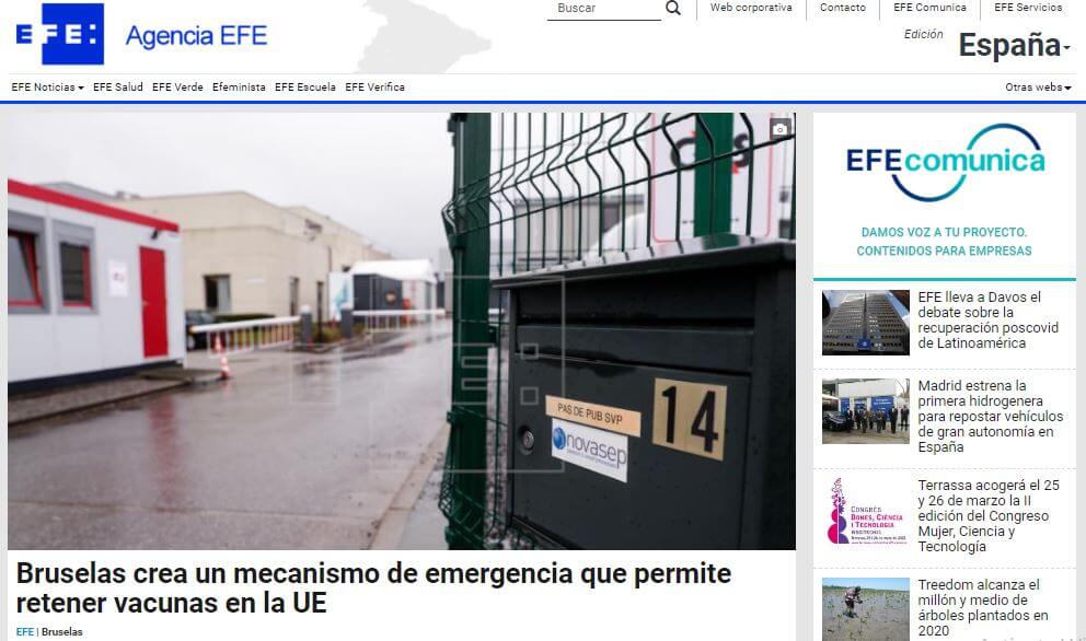 Spain newspapers 64 Agencia EFE website