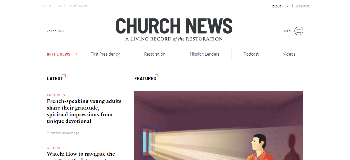 Utah Newspapers 16a LDS Church News website