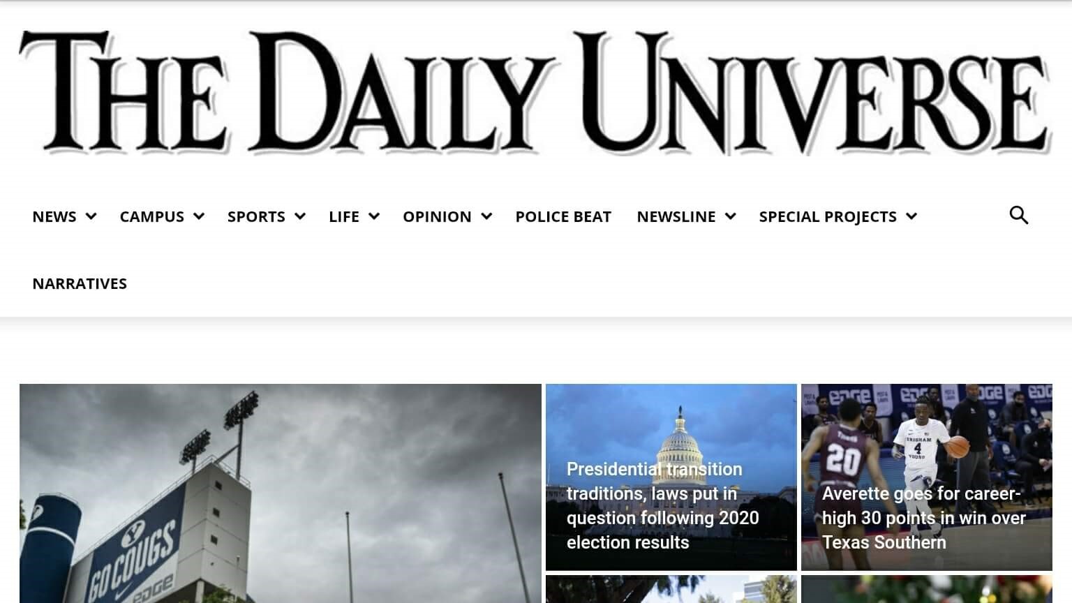 Utah Newspapers 17 The Daily Universe Website