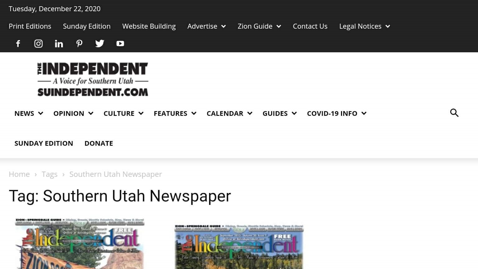 Utah Newspapers 21 The Independent Website