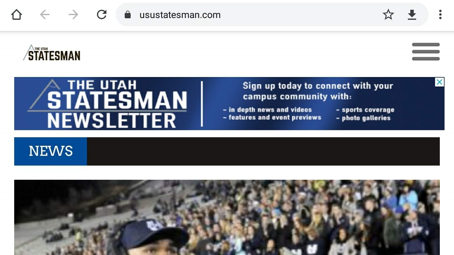 Utah Newspapers 25 Utah Statesman Website