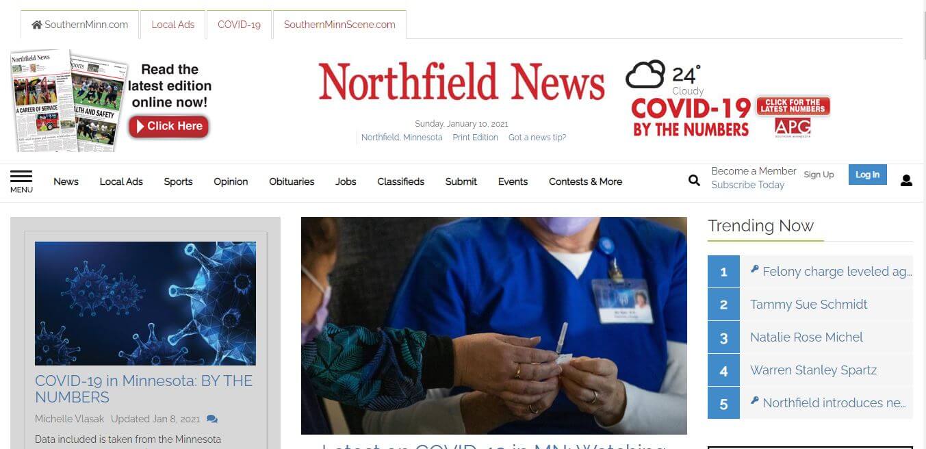 Vermont Newspapers 06 The Northfield News Website