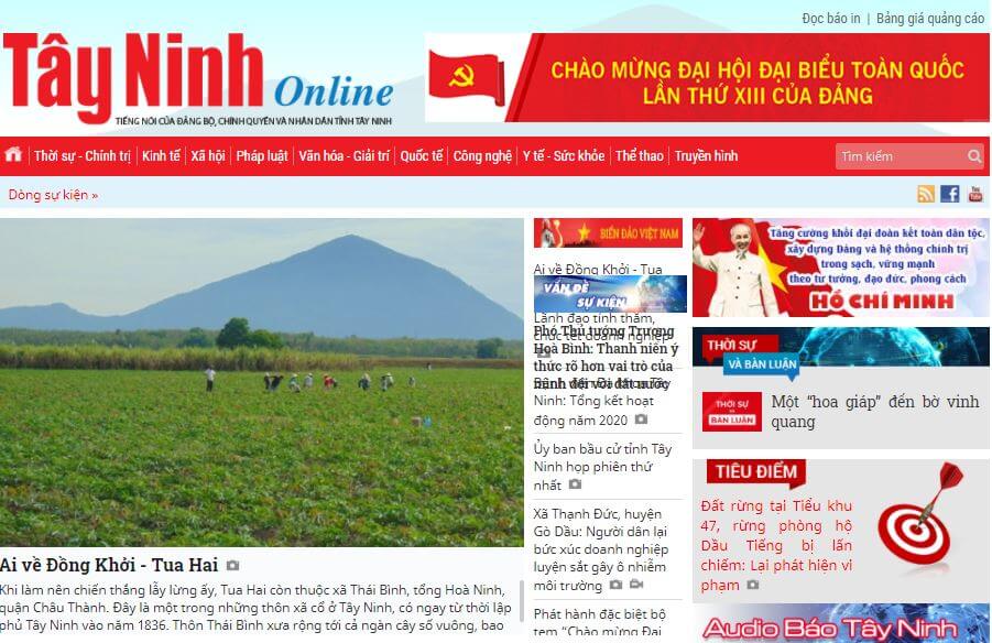 Vietnam Newspapers 42 Tay Ninh‎‎ website