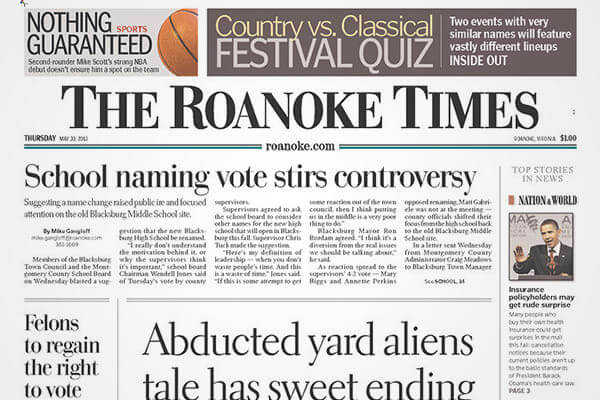 Virginia Newspapers 05 The Roanoke Times