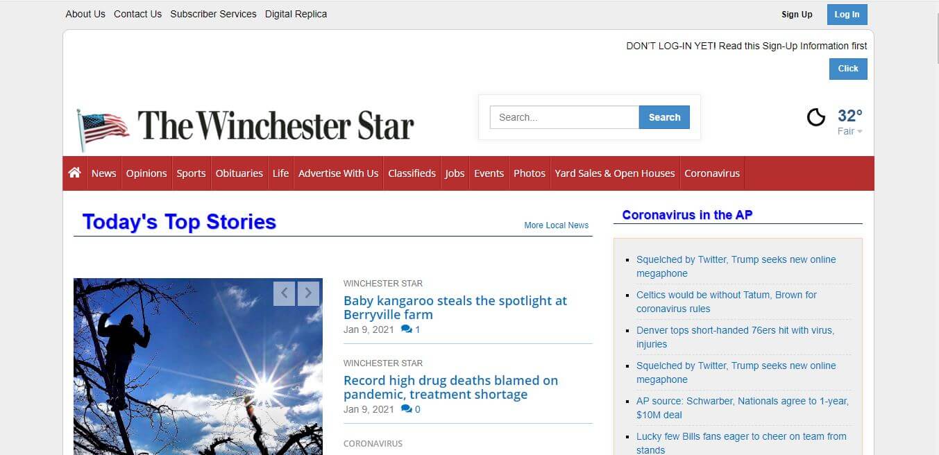 Virginia Newspapers 18 Winchester Star Website