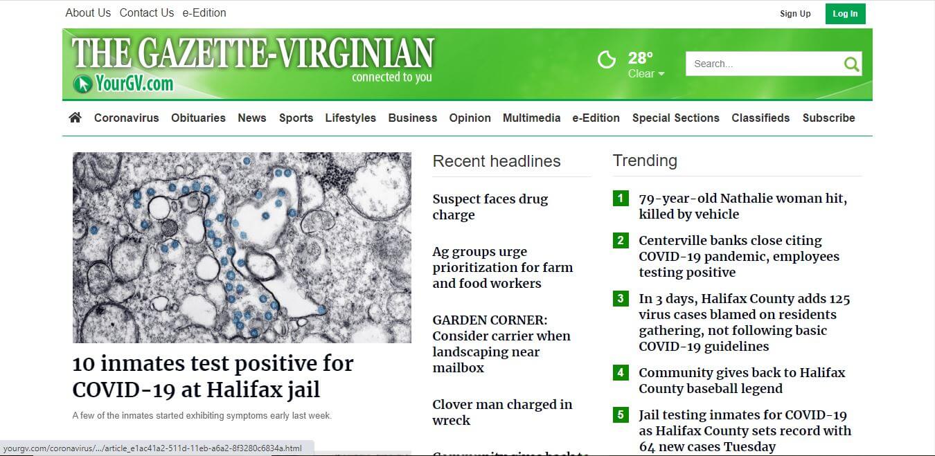 Virginia Newspapers 37 Gazette Virginian Website
