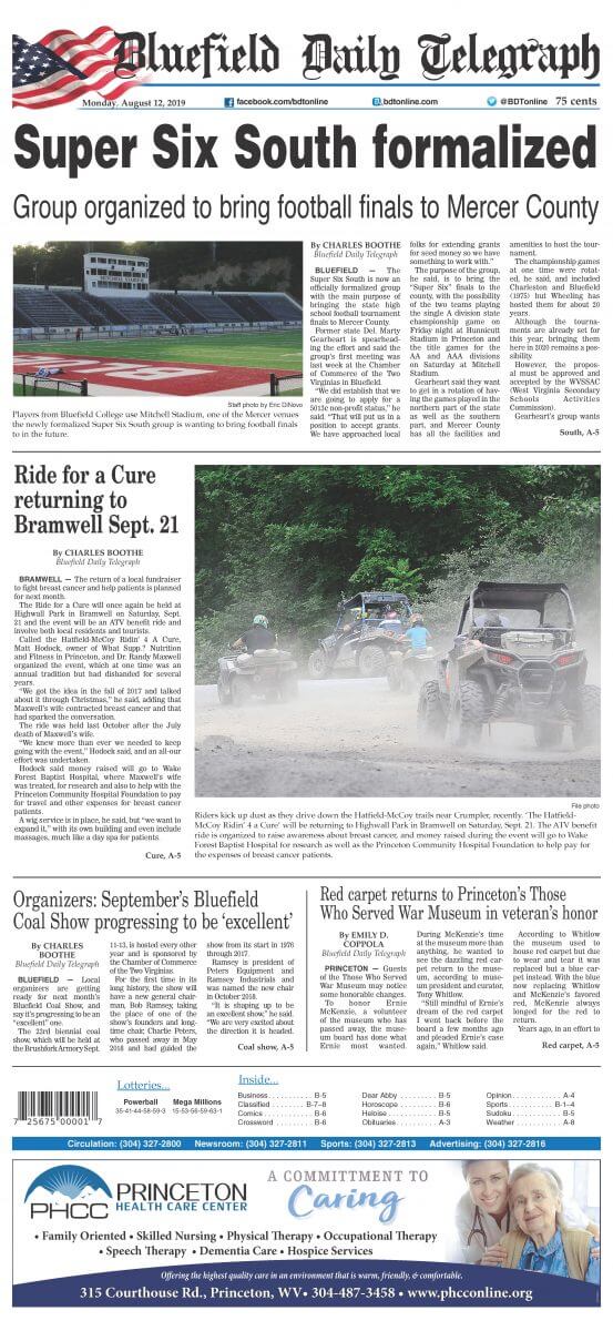 West Virginia Newspapers 12 Bluefield Daily Telegraph