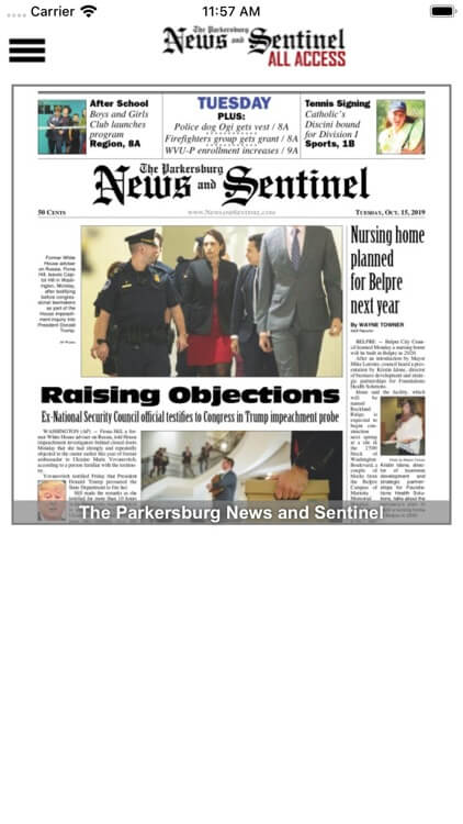 West Virginia Newspapers 15 The Parkersburg News and Sentinel