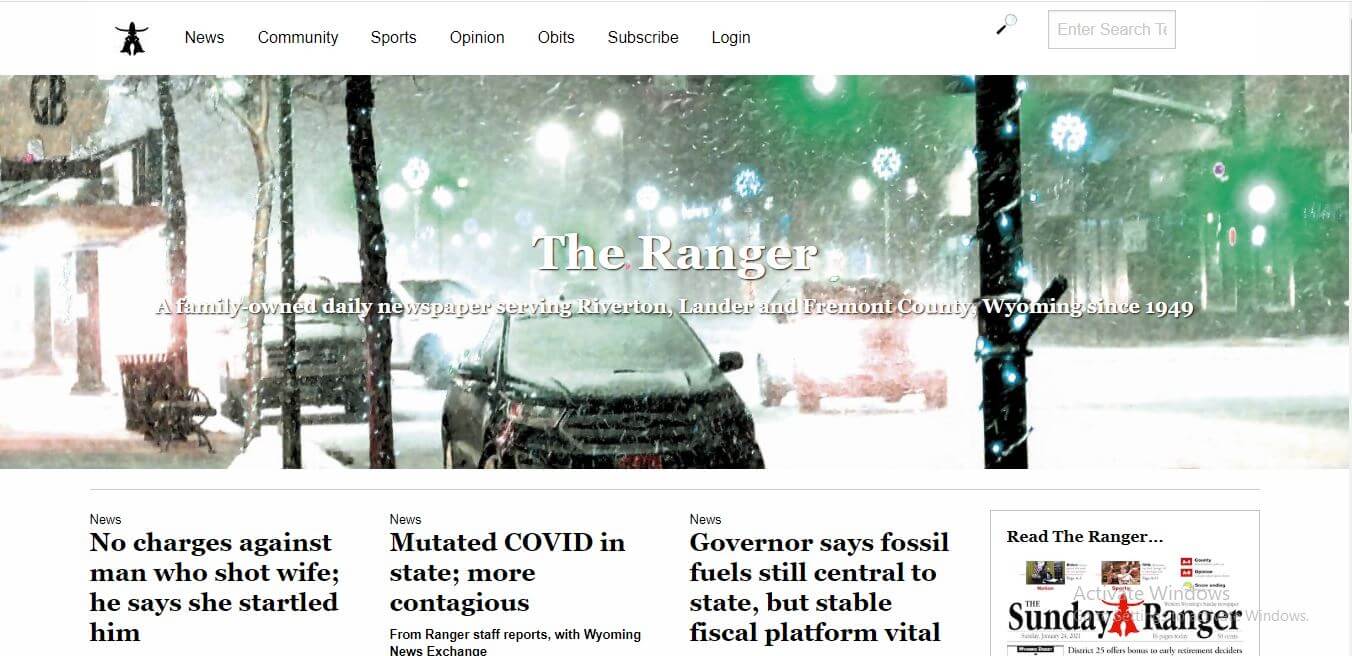 Wyoming Newspapers 29 Riverton Ranger Website