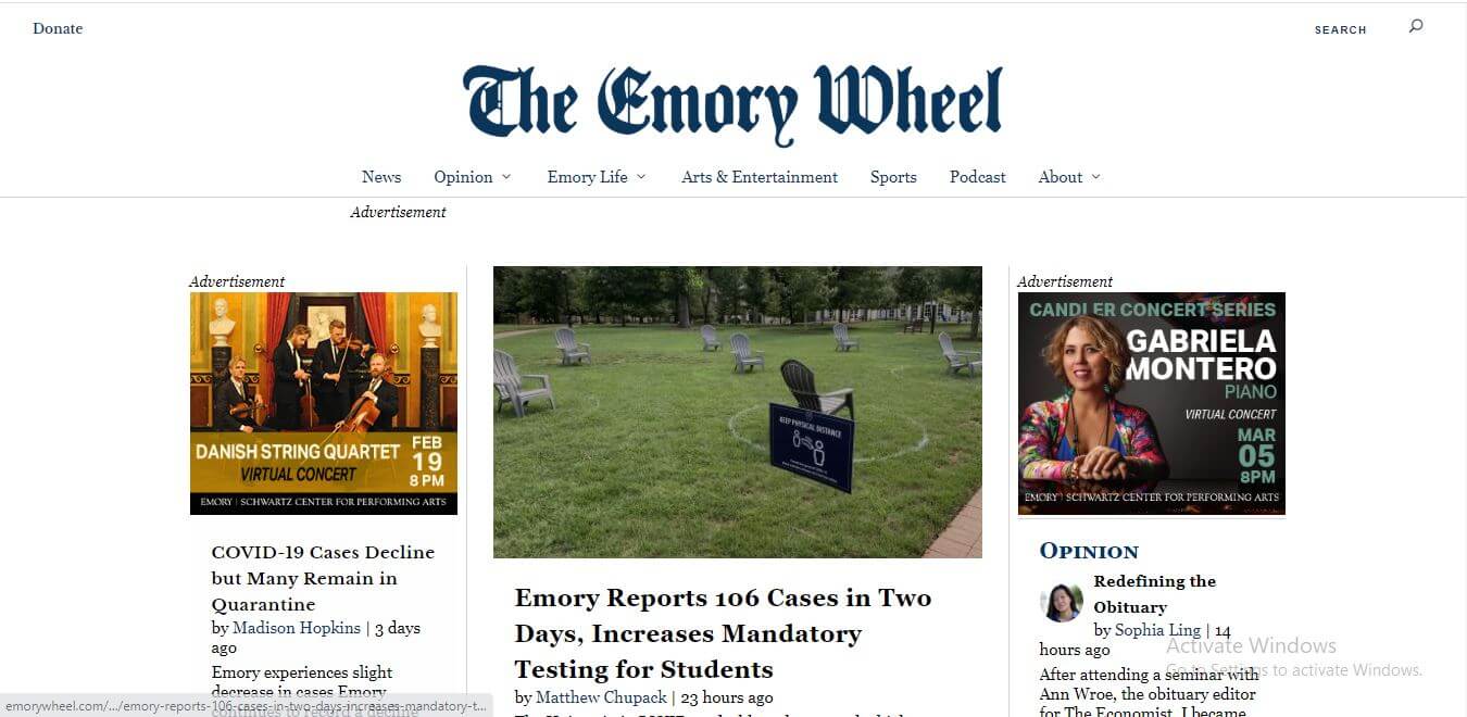 Atlanta Newspapers 07 The Emory Wheel Website