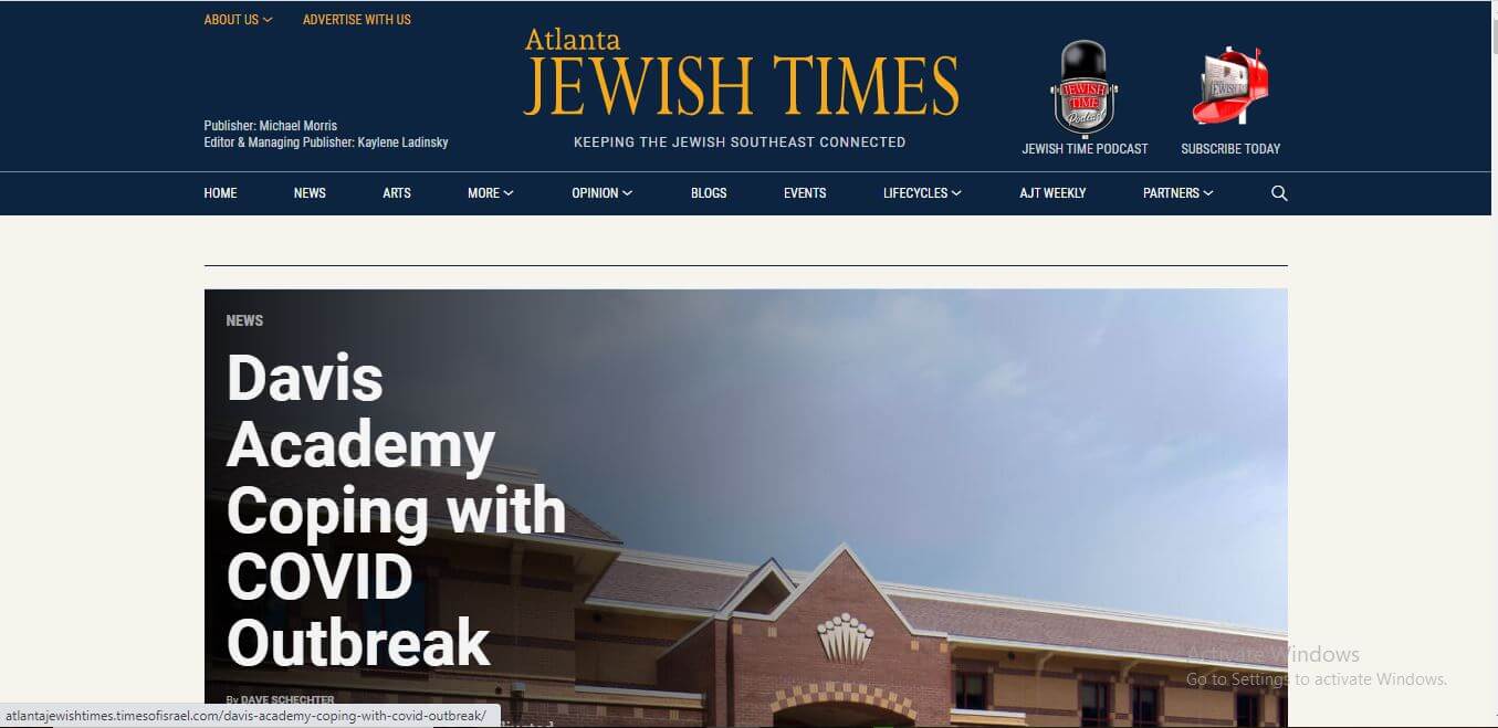 AtlantaNewspapers 04 Atlanta Jewish Times Website