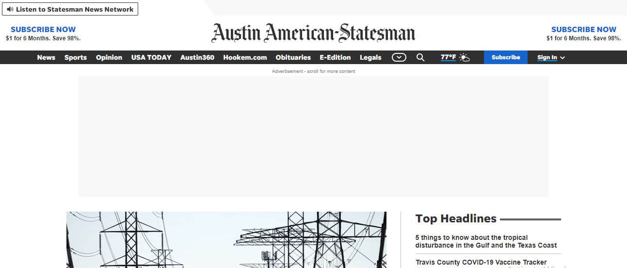 Austin newspapers 1 Austin American Statesman website