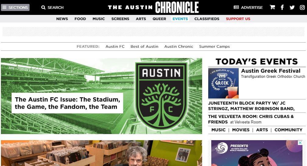 Austin newspapers 2 The Austin Chronicle website