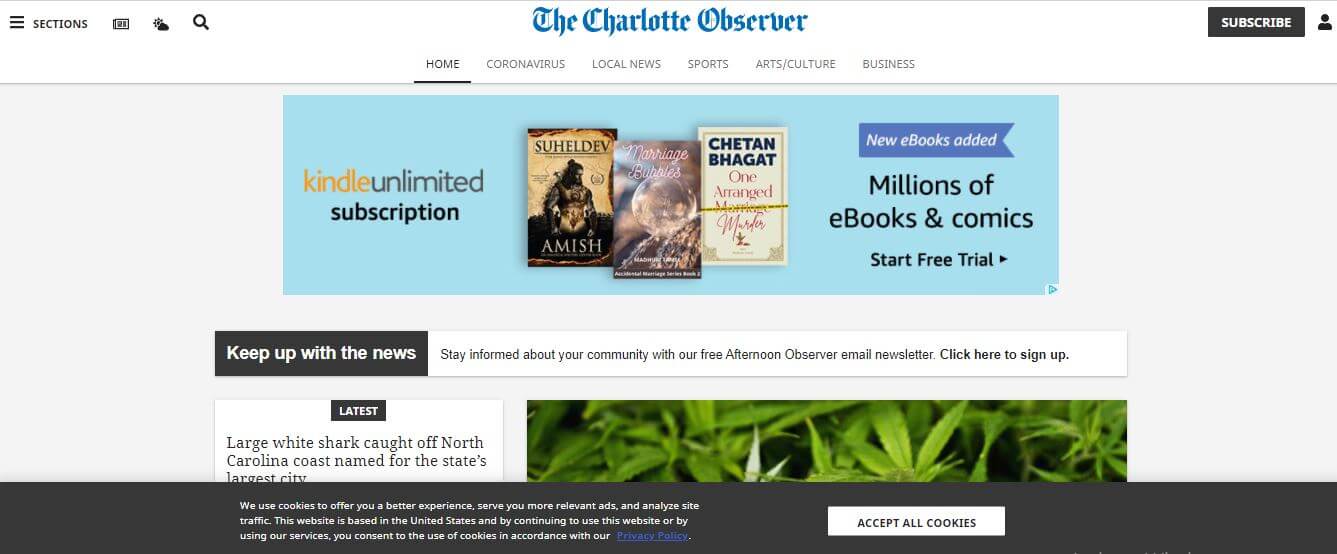 Charlotte newspapers 1 The Charlotte Observer website