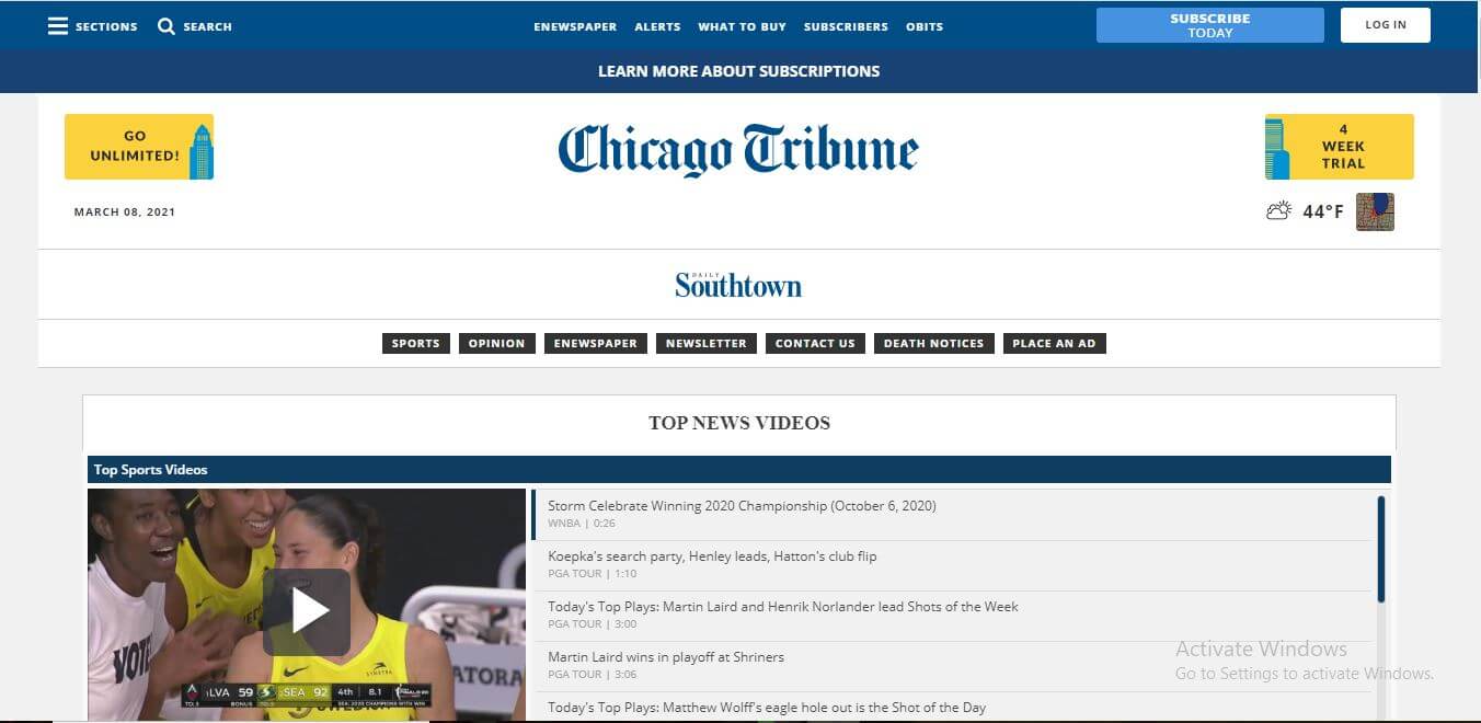 Chicago Newspapers 02 Southtown Star Website
