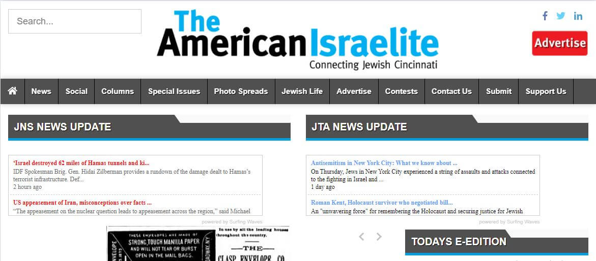 Cincinnati newspapers 5 The American Israelite website