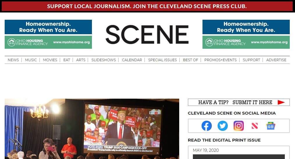 Cleveland newspapers 2 Cleveland Scene website