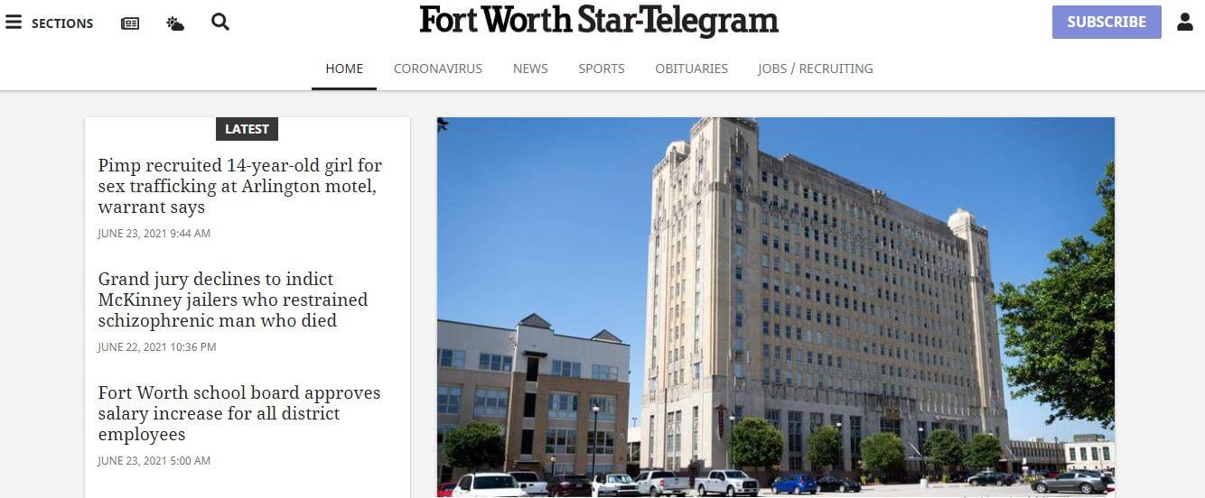 Dallas newspapers 2 Fort Worth Star Telegram website