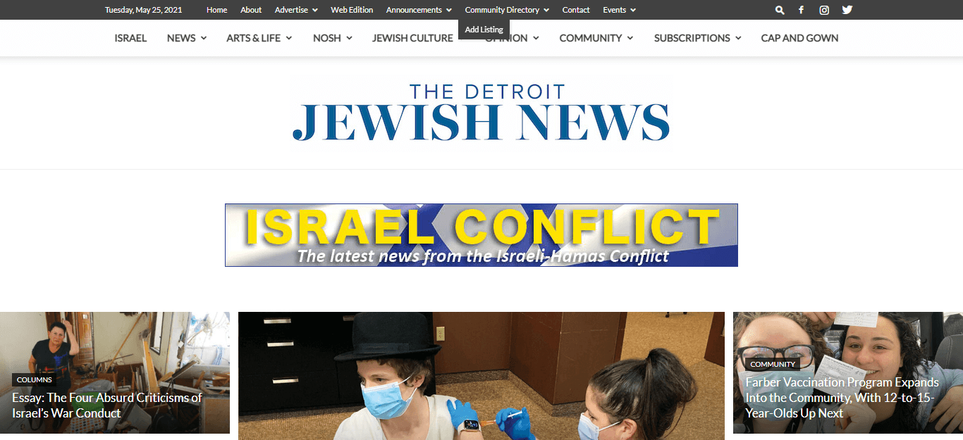 Detroit Newspapers 07 The Jewish News website