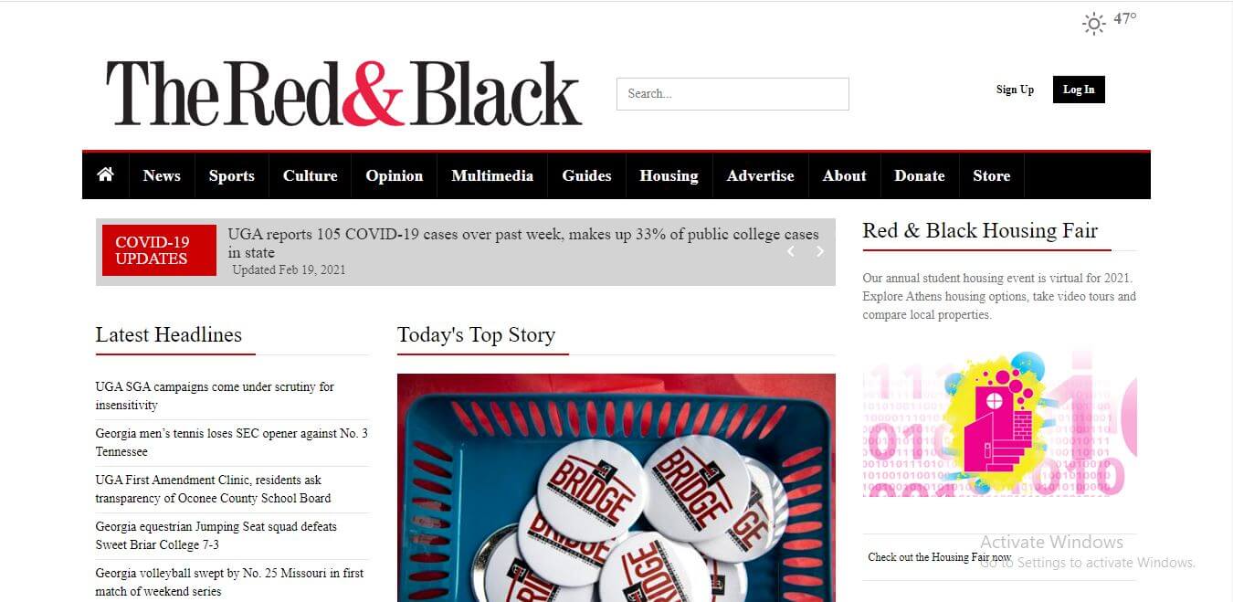 Georgia Newspapers 11 The Red Black Website