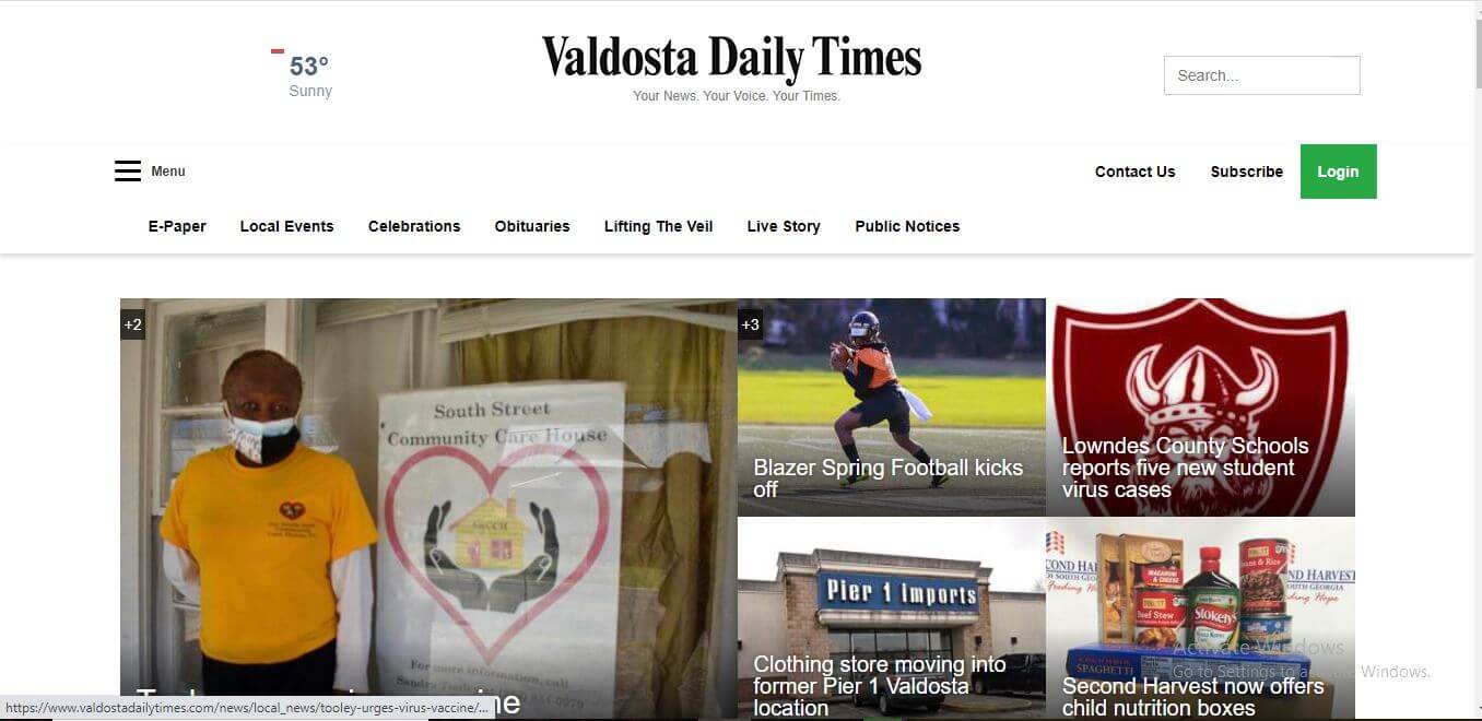 Georgia Newspapers 17 Valdosta Times Website