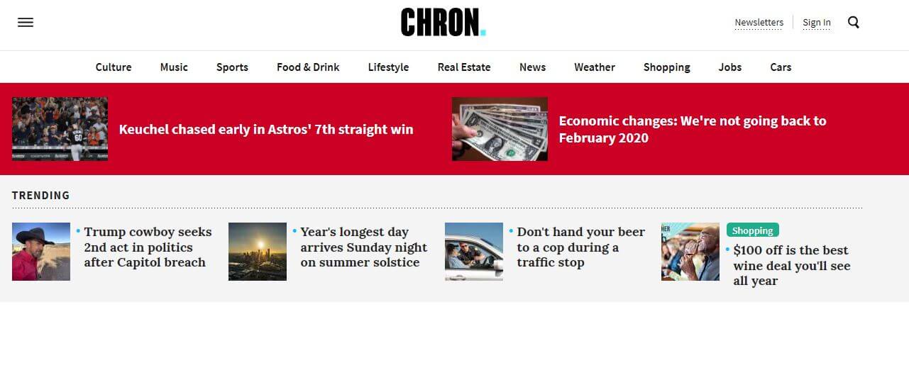 Houston newspapers 1 chron website