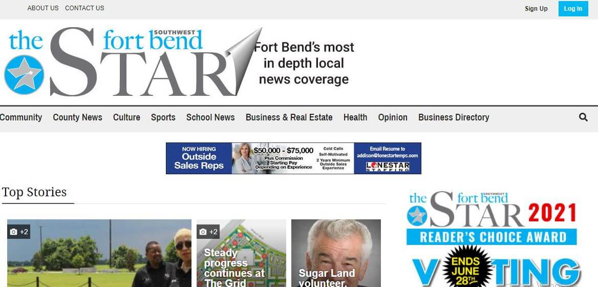 Houston newspapers 12 Fort Bend Star website