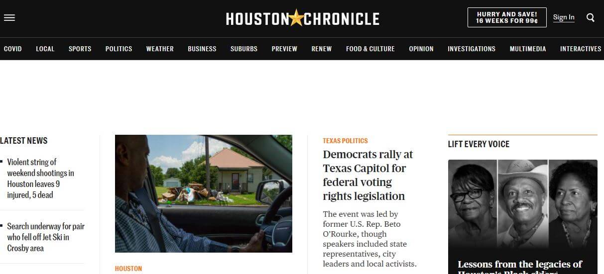 Houston newspapers 2 Houston Chronicle website