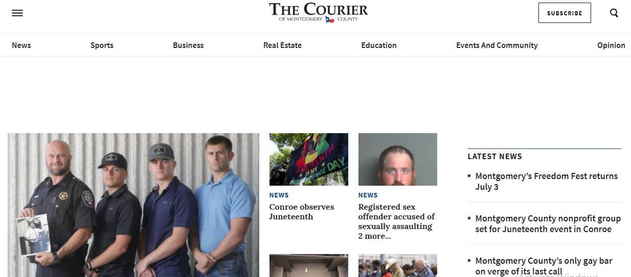 Houston newspapers 5 Conroe Courier website