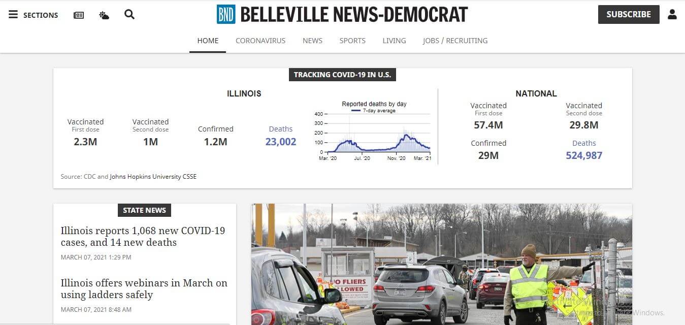 Illinois Newspapers 09 Belleville News Democrat Website