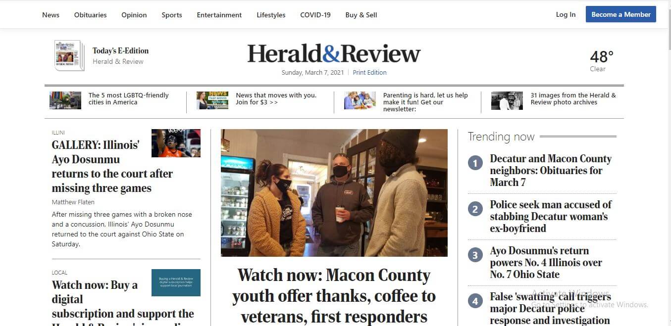 Illinois Newspapers 11 Herald Review Website
