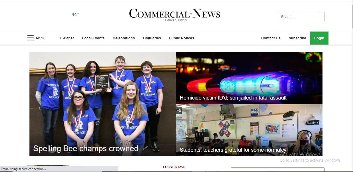 Illinois Newspapers 19 Commercial News Website