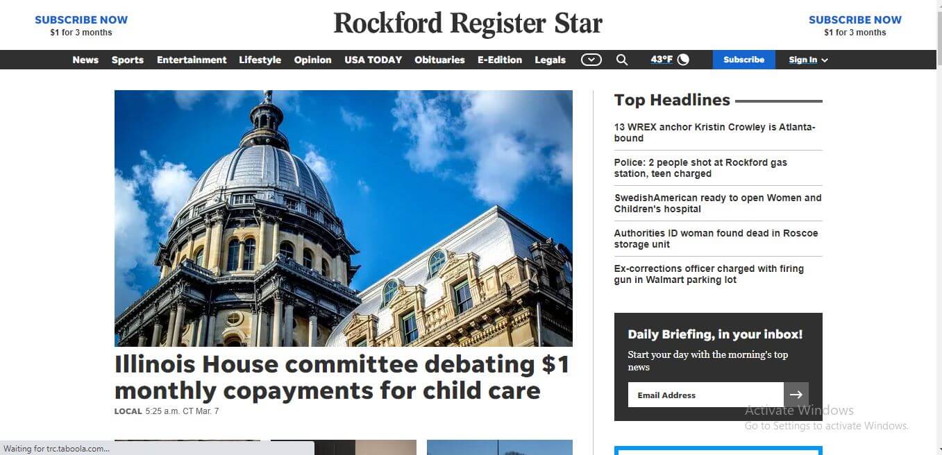 Illinois Newspapers 21 Rockford Register Star Website