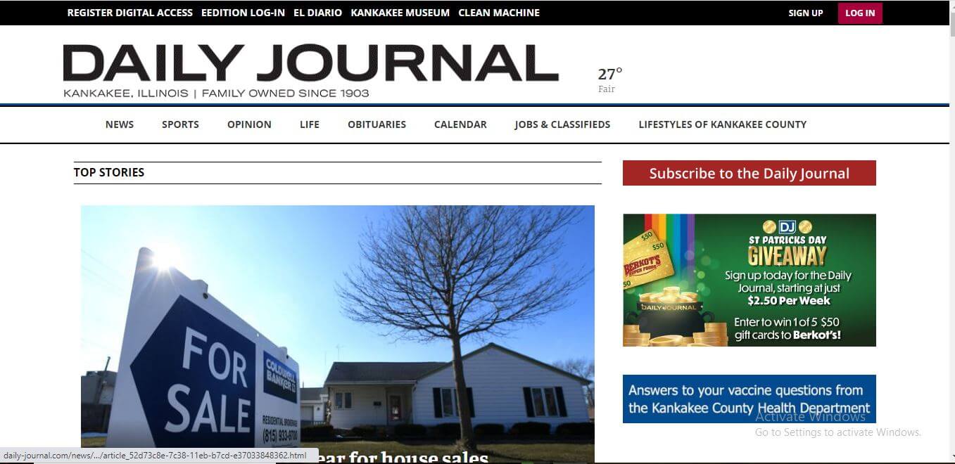 Illinois Newspapers 23 The Daily Journal Website