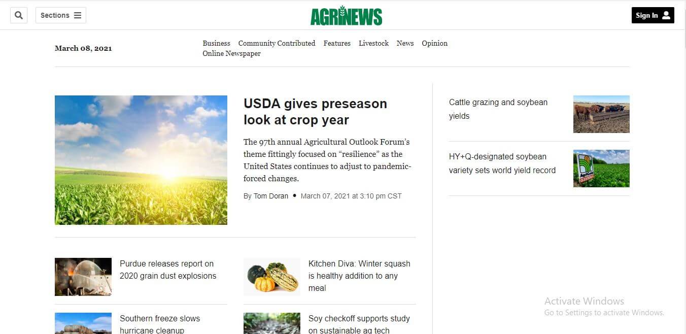 Illinois Newspapers 45 Agri News Website