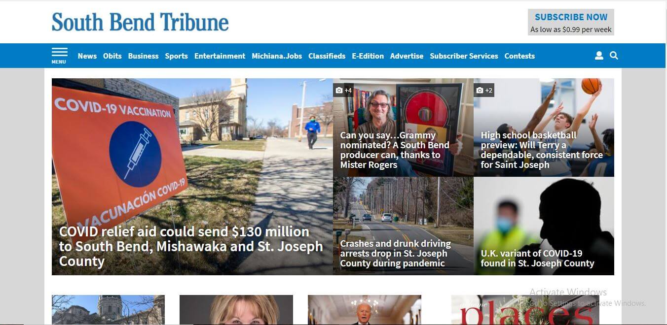Indiana Newspapers 05 The South Bend Tribune Website