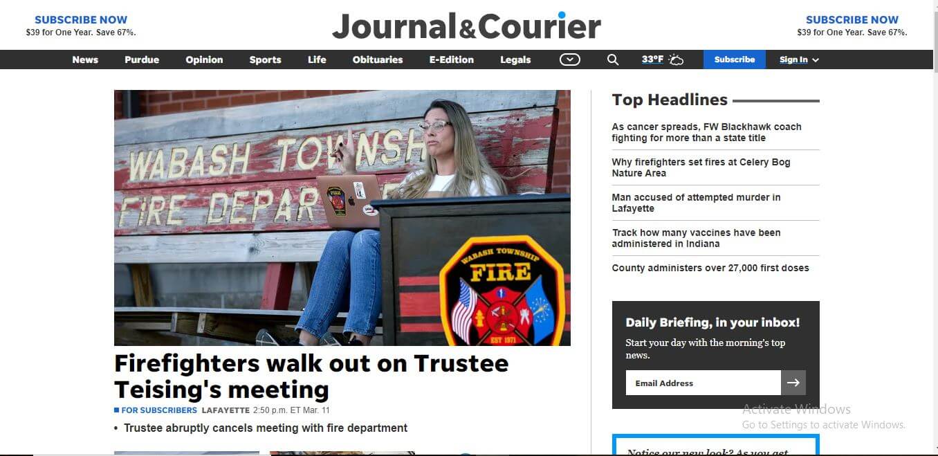 Indiana Newspapers 08 The Journal Courier Online Website
