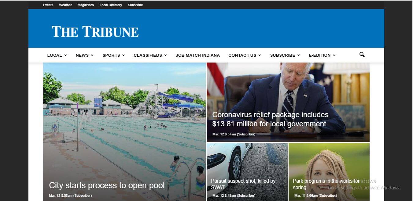 Indiana Newspapers 14 The Tribune Website