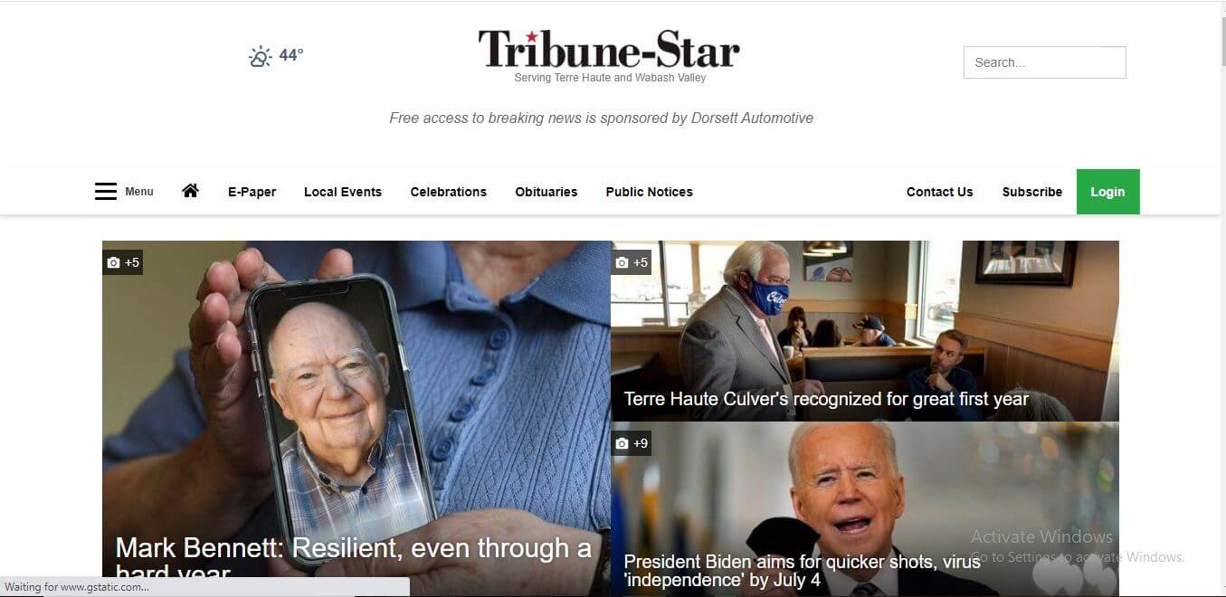 Indiana Newspapers 17 Tribune Star Website