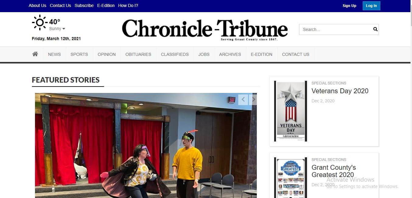 Indiana Newspapers 26 Chronicle Tribune Website