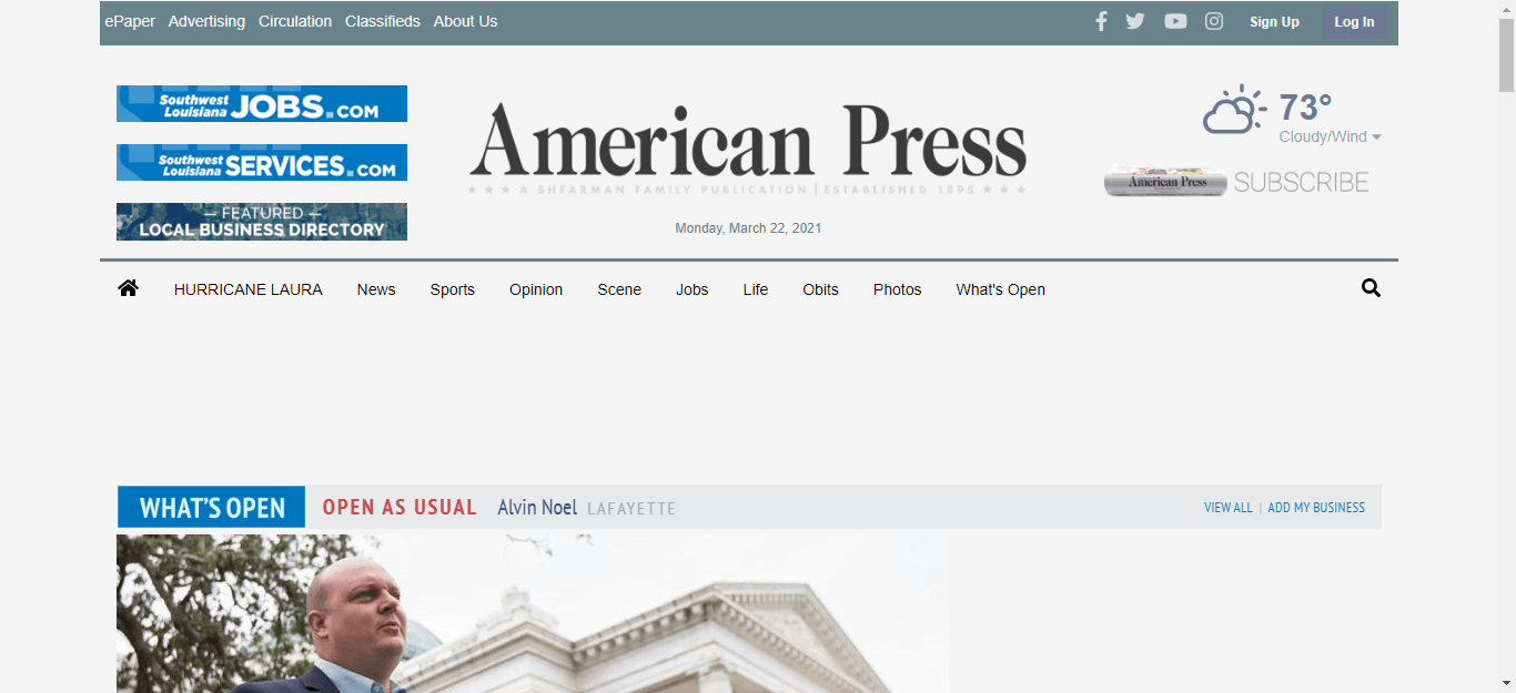 Lousiana Newspapers 09 American Press website
