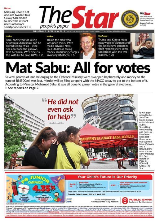 Malaysia Newspapers 1 Star
