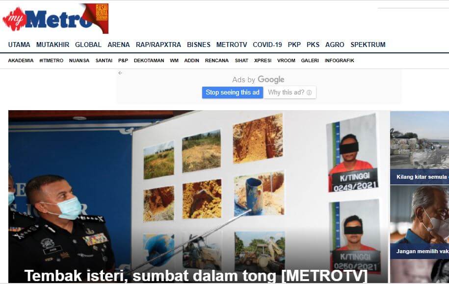 Malaysia Newspapers 2 Harian Metro website