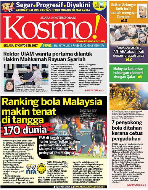Malaysia Newspapers 22 Kosmo