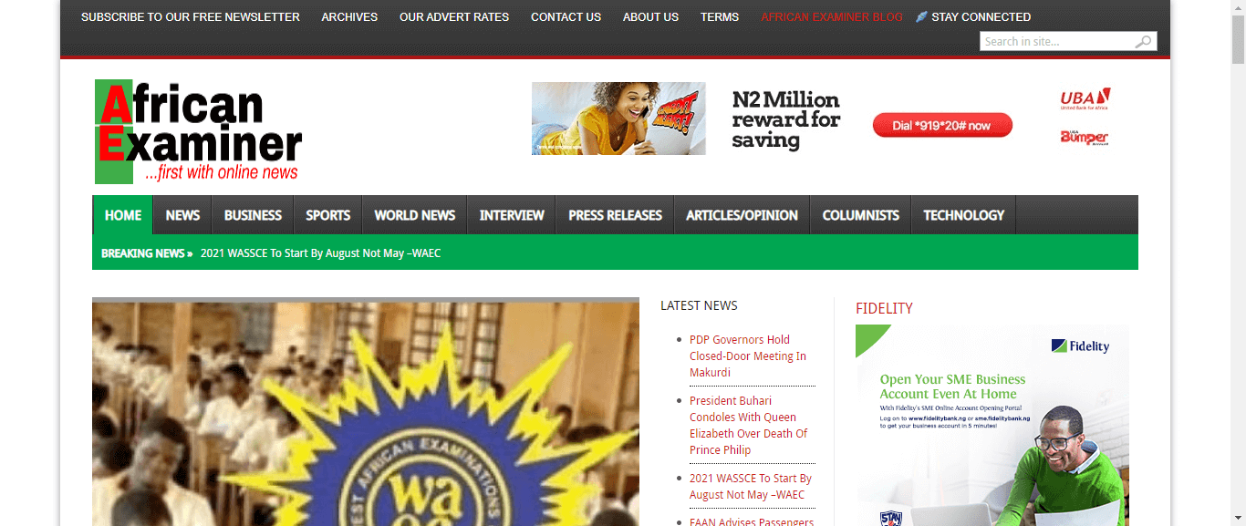 Maryland newspapers 11 African Examiner website