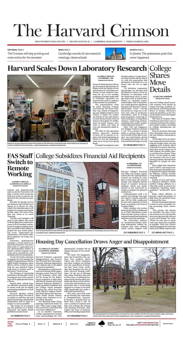 Massachusetts Newspapers 08 The Harvard Crimson