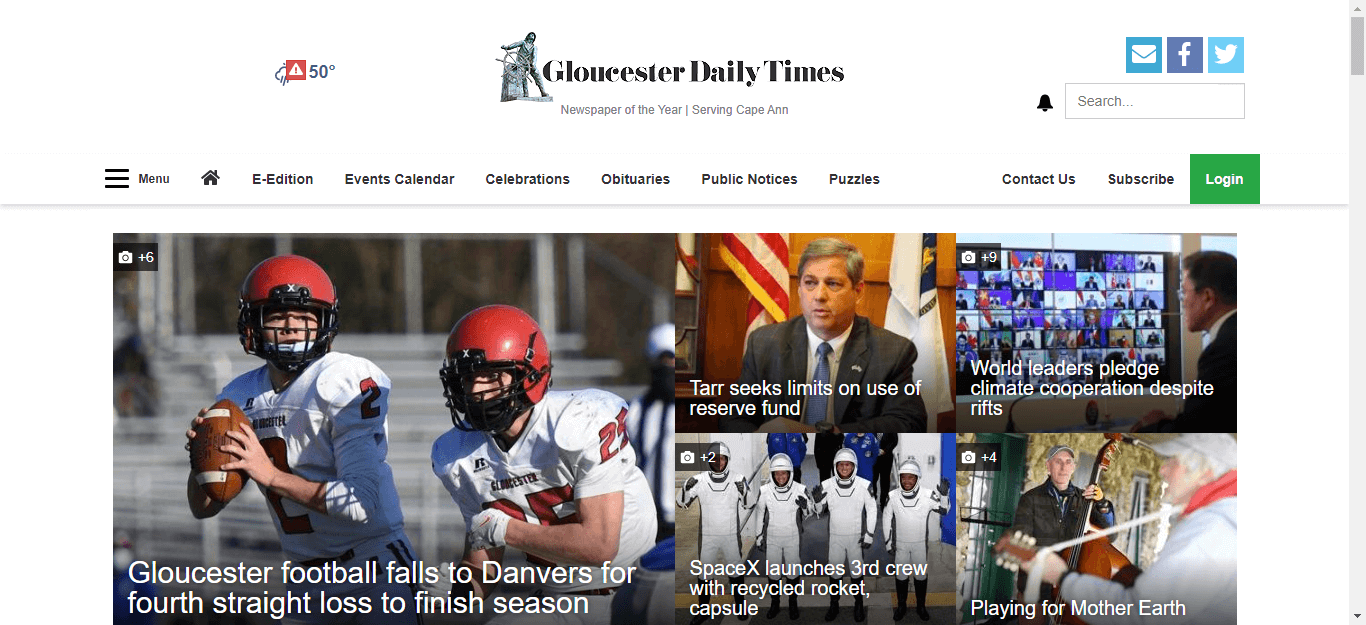 Massachusetts Newspapers 30 Gloucester Daily Times website