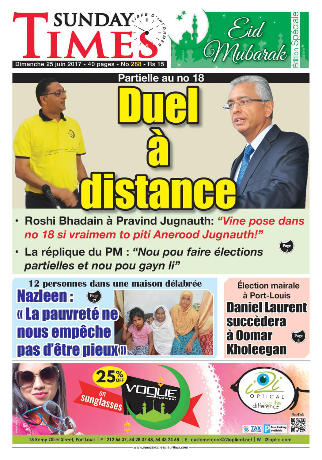 Mauritius Newspapers 11 sunday times