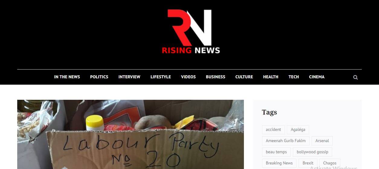 Mauritius Newspapers 19 Rising News website